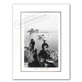 Vintage Greek City Photos Peloponnese - Argolida, Nafplion, Bourtzi view (1950)