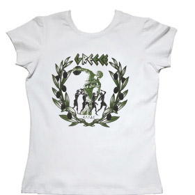 Olive Branches and Discus Womens Tshirt Style 10019b