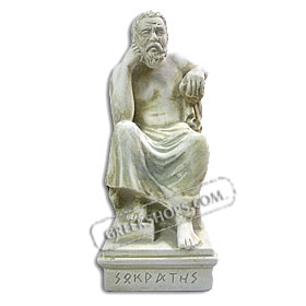 Socrates - Marble Color Statue 8" (Clearance 40% Off)