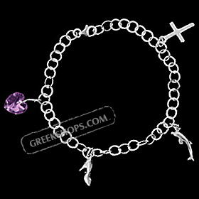Sterling Silver Charm Bracelet - Assorted Charms