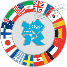 London 2012 Historical Olympic Games Host Country Flags Pin