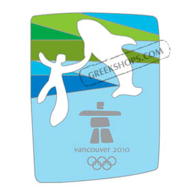Vancouver 2010 Man & Whale Cut-Out Pin
