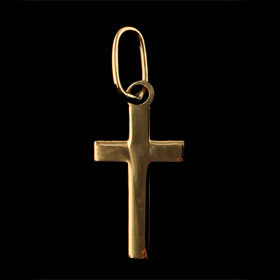 14k Gold Cross Pendant (13mm)