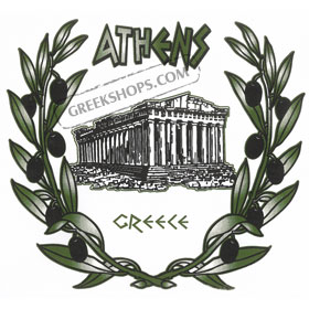 Olive Branches and Parthenon Tshirt 10020