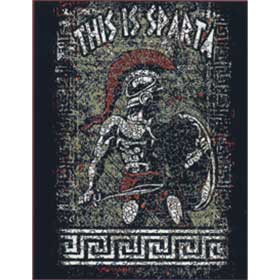 Adult Crew neck tshirt "This is Sparta!" , In Black, Style D3047