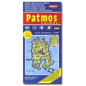Road Map of Patmos - Leipsi Special 50% off