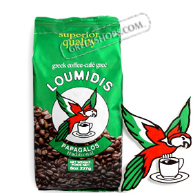 Loumidis Papagalos Greek Coffee Black - Net Wt. 227 gr