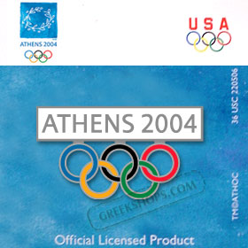 Athens 2004 5 Rings Pin