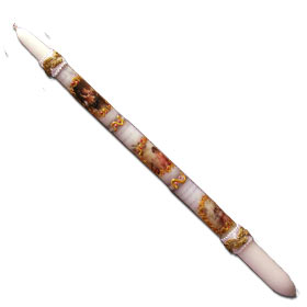 Traditional Decorated 16" Greek Easter Candle - Lambada Style #2