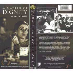 Michael Cacoyannis : A Matter of Dignity DVD (NTSC)