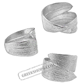 The Elaia Collection - Sterling Silver Ring - Olive Leaf (Adjustable)