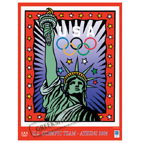 Athens 2004 USOC Poster by Burton Morris