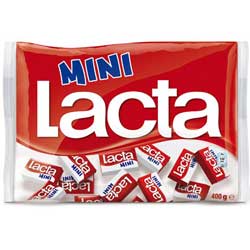 Lacta Mini Milk Chocolates in a bag 400gr