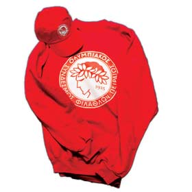 Olympiakos Piraeus Sweatshirt & Cap Fan Gift Package