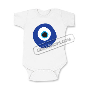 Infant Greek Mati Evil Eye Onesie / Romper 