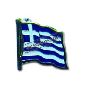 Greek Flag Lapel Pin 