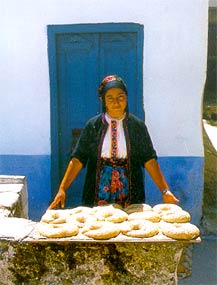 Karpathos Woman Selling Bread