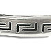 Rubber Bracelet - Sterling Silver 3 Small Greek Key (1cm)