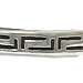 Rubber Bracelet - Sterling Silver 3 Large Greek Key (.9cm)