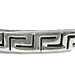Rubber Bracelet - Sterling Silver 4 Large Greek Key (.8cm)