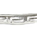 Rubber Bracelet - Sterling Silver 3 Large Greek Key (.6cm)