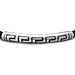 Sterling Silver Rubber Bracelet - Rounded Charm w/ Greek Key Motifs