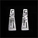 The Clio Collection - Sterling Silver Earrings w/ Double Greek Key (23mm)