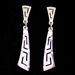 The Clio Collection - Sterling Silver Earrings Greek Key Curve (35mm)