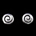 The Ariadne Collection - Sterling Silver Post Earrings Swirl Cutout (7mm)