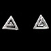 The Clio Collection - Sterling Silver Post Earrings Greek Key Triangle (7mm)