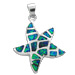 The Neptune Collection - Sterling Silver Pendant - Star w/ Opal Mosaic (23mm)