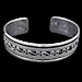 The Athena Collection - Sterling Silver Cuff Bracelet Dual-Swirl Rope (1.7cm)