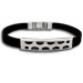 Rubber and Stainless Steel Bracelet with Box Clasp (9mm)