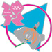 London 2012 Mascot Wenlock Rhythmic Gymnastics Pin