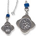 Sterling Silver Rear-view Mirror Charm - Virgin Mary and St. Christopher