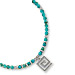 Archaic Earth Stone Necklace - Turquoise with Greek Key Motif Pendant