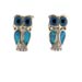 The Neptune Collection - Sterling Silver Earrings - Owl and Opal (12mm)