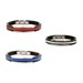 Rubber and Stainless Steel Bracelet with Accordion Hinge Opening - Greek Key Motif (3 Color Options)