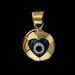 14k Gold Pendant - Evil Eye Heart-Shaped (9mm)