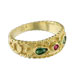 Justinian Collection - 24k Gold Plated Ring w/ Colored Cubic Zirconia (7mm)