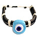 Mati Evil Eye Leather Bracelet - Light Blue