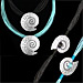 Byzantium Collection - Necklace & Bracelet Set w/ Swirl Motif KY40 & BY25 (2 Color Options)