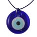 Glass Evil Eye Necklace with Leather 103319