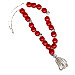 Glass Worry Beads KN41A Burgundy
