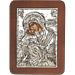 G0215 Orthodox Saint Silver Icon - Panayia ( Virgin Mary ) Glikofilousa Angels 13x19cm