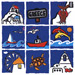 Greece Themed Cartoon Tiles Children's T-shirt Style D371