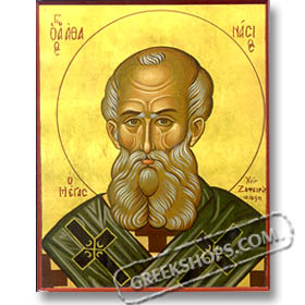 St. Athanasios (8x10") Hand-made Icon