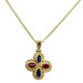 Minoan Floral Gold Plated Sterling Silver Pendat with 20" Chain